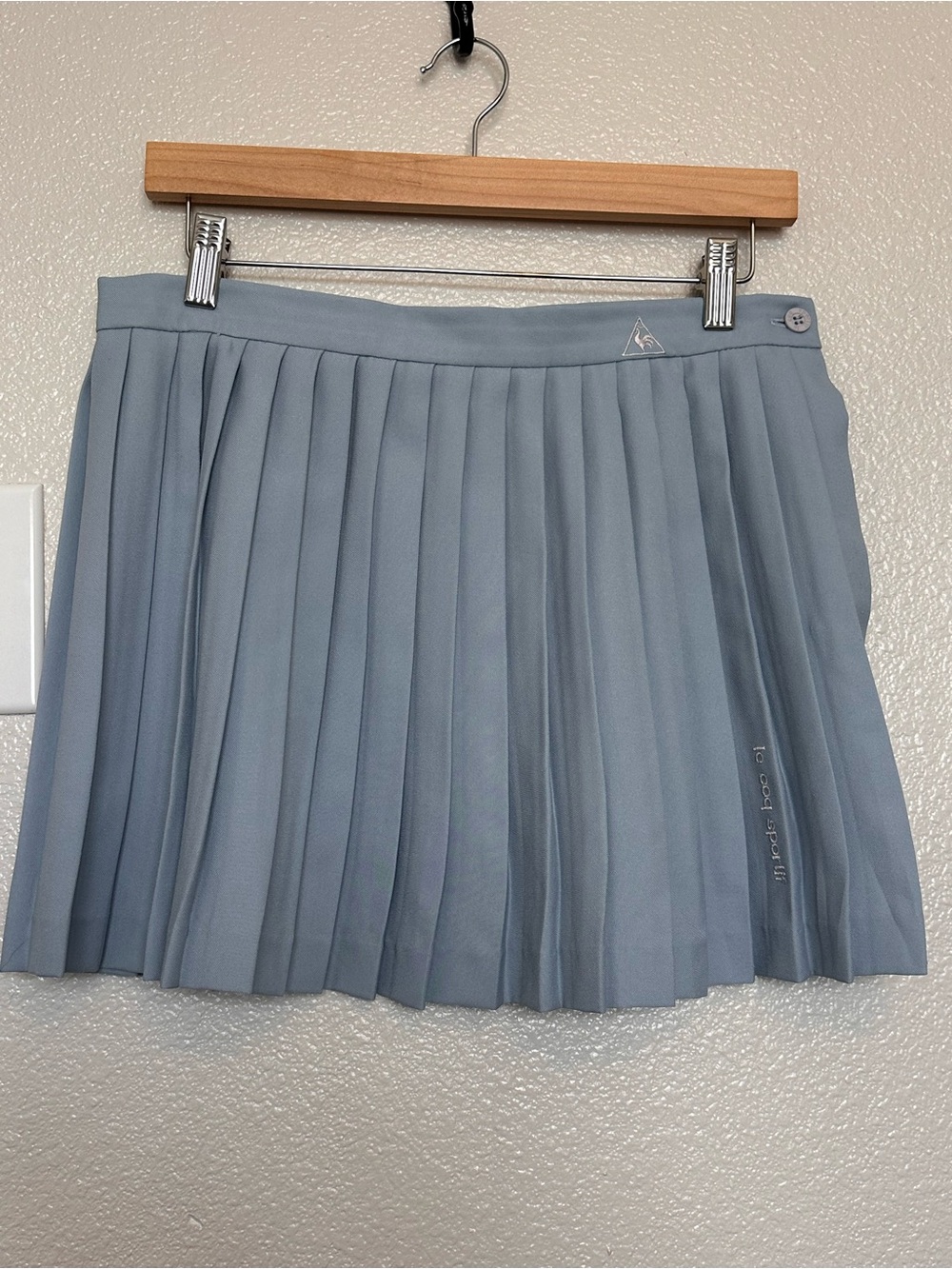 Le Coq Sportif Women's Pleated Mini Skirt - Light Blue